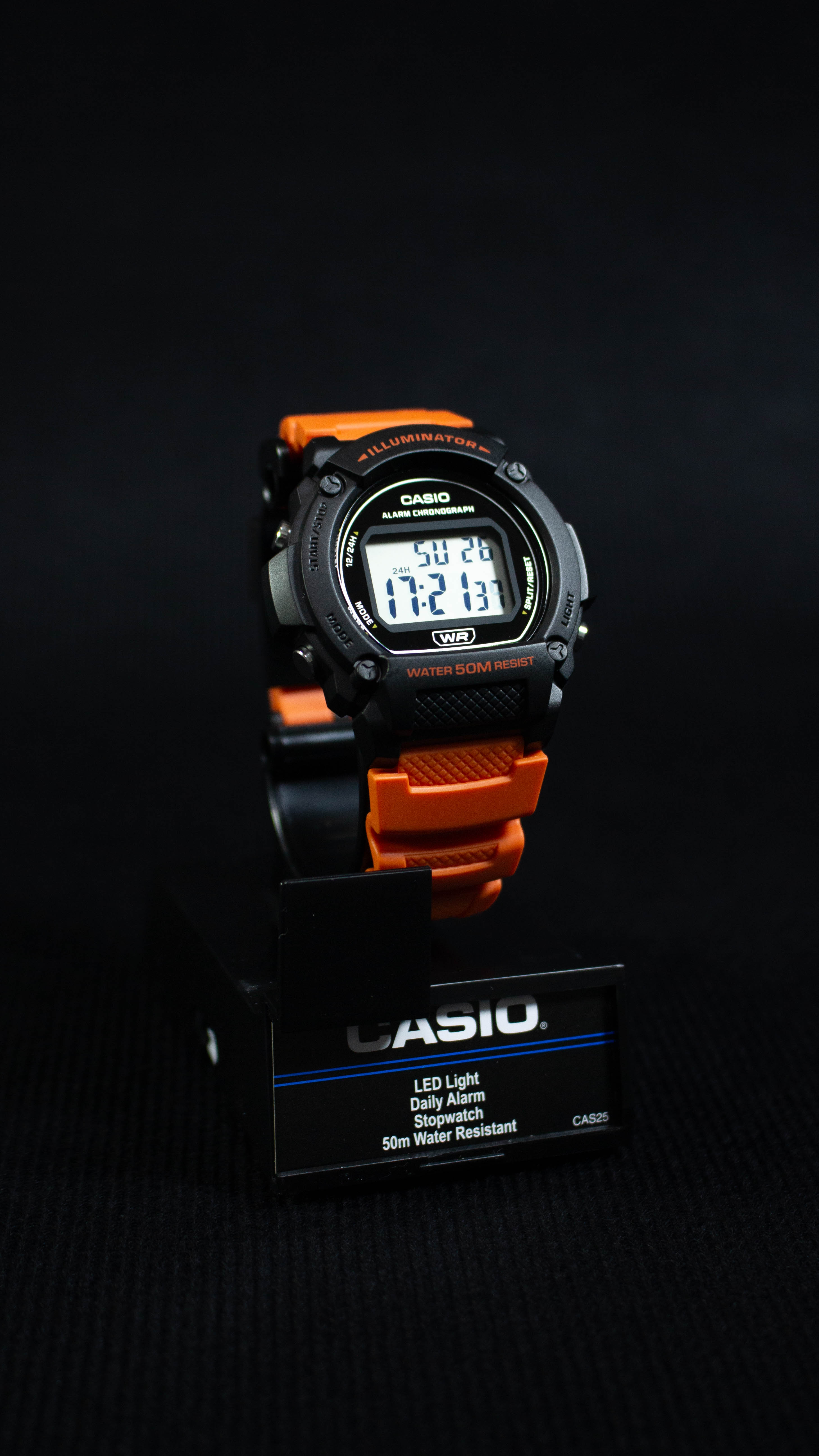 Casio W219H-4AV Naranja