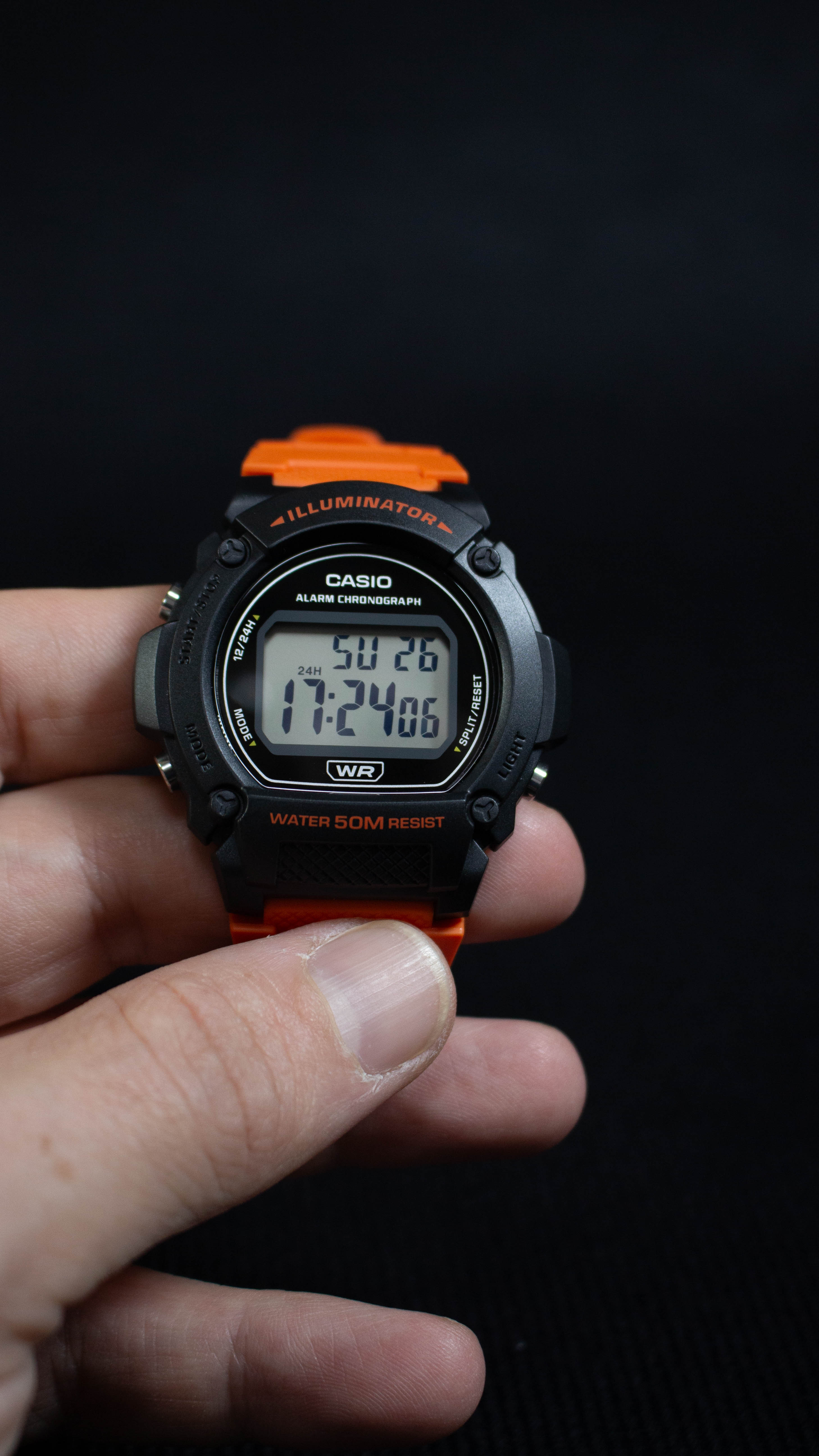 Casio W219H-4AV Naranja